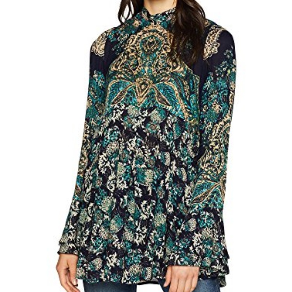 Free People Lady Luck Green Tunic - Picture 3 of 8